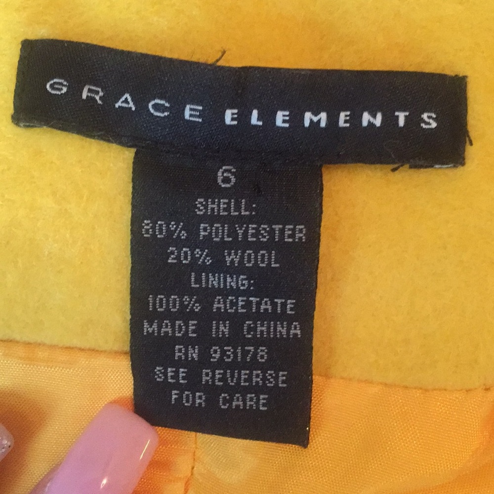 Womens Grace Elements Yellow Fall Jacket - image 5
